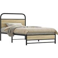 Berkfield Home Bed Frame without Mattress 90x200 cm Sonoma Oak Engineered Wood in Brown