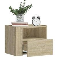 Berkfield Home Wall-mounted Bedside Cabinets 2 pcs Sonoma Oak 45x30x35 cm in Brown | Size: 45 x 30 x 35 cm