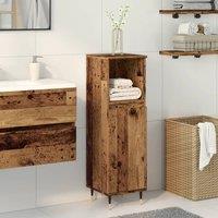Berkfield Home Bathroom Cabinet Old Wood 30x30x100 cm Engineered Wood in Brown | Size: 30 x 30 x 100 cm