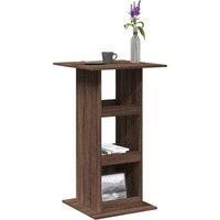 Berkfield Home Bar Table with Storage Brown Oak 60x60x102 cm Engineered Wood | Size: 60 x 60 x 102 cm
