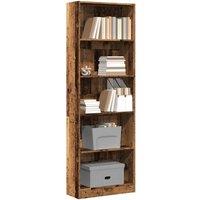 Berkfield Home Bookcase Old Wood 60x24x176 cm Engineered Wood in Brown | Size: 60 x 24 x 176 cm