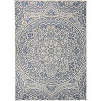 Berkfield Home Outdoor Flatweave Rug 200x280 cm Blue Pattern | Size: Medium