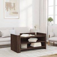 Berkfield Home Coffee Table Brown Oak 100x50x50 cm Engineered Wood | Size: 100 x 50 x 50 cm