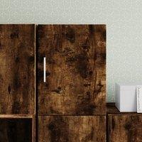 Berkfield Home Wall Cabinet Smoked Oak 30x42.5x40 cm Engineered Wood in Brown