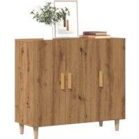 Berkfield Home Sideboard Artisan Oak 90x34x80 cm Engineered Wood in Brown | Size: 90 x 34 x 80 cm
