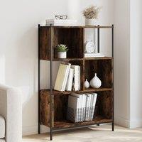 Berkfield Home Bookcase Smoked Oak 72x28x109 cm Engineered Wood in Brown | Size: 72 x 28 x 109 cm