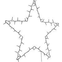 Berkfield Home Christmas Lights Star Silhouette 80 LEDs Warm White in Black