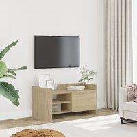 Berkfield Home TV Cabinet Sonoma Oak 80x35x40 cm Engineered Wood in Brown | Size: 80 x 35 x 40 cm