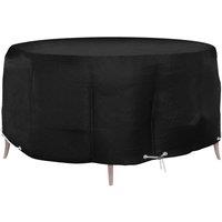Berkfield Home Garden Furniture Cover 10 Eyelets 260x90 cm Round in Black | Size: 260x90 cm