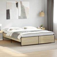 Berkfield Home Bed Frame without Mattress Sonoma Oak 180x200 cm Super King in Brown