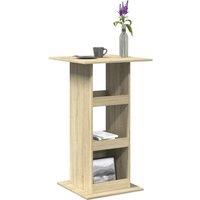 Berkfield Home Bar Table with Storage Sonoma Oak 60x60x102 cm Engineered Wood in Brown | Size: 60 x 60 x 102 cm