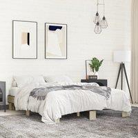 Bed Frame without Mattress Sonoma Oak 150x200 cm King Size