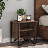Berkfield Home Bedside Cabinet Brown Oak 40x30x40 cm Engineered Wood | Size: 40 x 30 x 40 cm