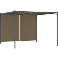 Berkfield Home Garden Pergola with Retractable Roof 3x3 m Taupe 180 g/m in Beige