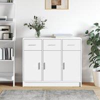 Berkfield Home Sideboard White 91x28x75 cm Engineered Wood | Size: 91 x 28 x 75 cm