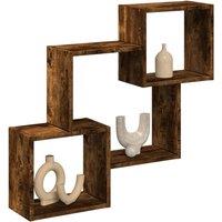 Wall Cabinet 78x18x71 cm Smoked Oak Engineered Wood