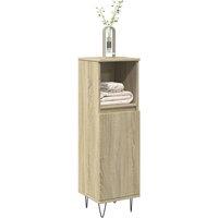 Berkfield Home Bathroom Cabinet Sonoma Oak 30x30x100 cm Engineered Wood in Brown | Size: 30 x 30 x 100 cm