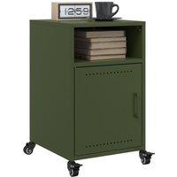 Berkfield Home Bedside Cabinets 2 pcs Olive Green 36x39x59 cm Steel | Size: 36 x 39 x 59 cm