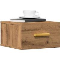 Berkfield Home Wall-mounted Bedside Cabinets 2 pcs Artisan Oak 35x35x20 cm in Brown | Size: 35 x 35 x 20 cm