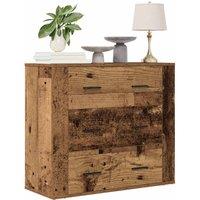 Berkfield Home Sideboard Old Wood 80x33x70 cm Engineered Wood in Brown | Size: 80 x 33 x 70 cm