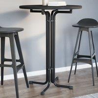 Berkfield Home Dining Table Black 80x110 cm Engineered Wood & Steel | Size: 80x110 cm