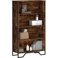 Berkfield Home Bookcase Smoked Oak 80x31x137.5 cm Engineered Wood in Brown