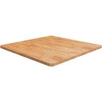 Berkfield Home Square Table Top Light Brown 80x80x2.5cm Treated Solid Wood Oak | Size: 80x80x2.5 cm