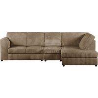 Furnishings For Less UK Luxor Jumbo Cord Large 5 Seater Corner Sofa Long Right Hand Facing - Full Back in Fawn