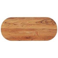 Table Top 120x50x2.5 cm Oval Solid Wood Acacia