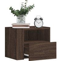 Berkfield Home Wall-mounted Bedside Cabinets 2 pcs Brown Oak 45x30x35 cm | Size: 45 x 30 x 35 cm