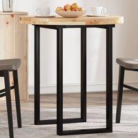 Berkfield Home Table Top Round 70x4 cm Solid Wood Acacia in Brown | Size: 70x4 cm