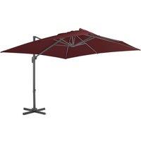 Berkfield Home Cantilever Umbrella with Aluminium Pole Bordeaux Red 400x300 cm