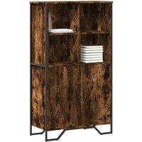 Berkfield Home Highboard Smoked Oak 79.5x35.5x137.5 cm Engineered wood in Brown