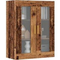 Berkfield Home Hanging Wall Cabinet Old Wood 69.5x34x90 cm in Brown