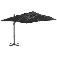 Cantilever Umbrella with Aluminium Pole 3x3 m Black
