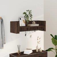 Berkfield Home Wall Shelf Brown Oak 100x35x30.5 cm Engineered Wood