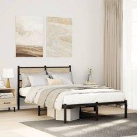 Berkfield Home Metal Bed Frame without Mattress Sonoma Oak 120x200 cm in Brown