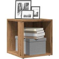Berkfield Home Side Table Artisan Oak 33x33x34 cm Engineered Wood in Brown | Size: 33 x 33 x 34 cm