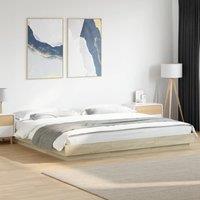 Berkfield Home Bed Frame without Mattress Sonoma Oak 200x200 cm in Brown