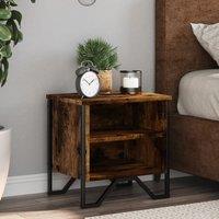 Berkfield Home Bedside Cabinet Smoked Oak 2 pcs 40x30x40 cm Engineered Wood in Brown | Size: 40 x 30 x 40 cm
