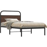Bed Frame Without Mattress 90x200 cm Brown Oak Engineered Wood