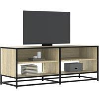 Berkfield Home TV Cabinet Sonoma Oak 120.5x40x46 cm Engineered Wood & Metal in Brown