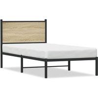 Berkfield Home Metal Bed Frame without Mattress Sonoma Oak 80x200 cm in Brown