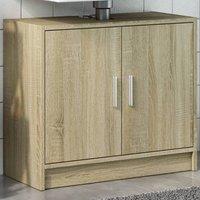 Berkfield Home Sink Cabinet Sonoma Oak 63x29x55 cm Engineered Wood in Brown | Size: 63 x 29 x 55 cm
