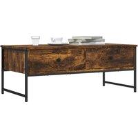 Berkfield Home Coffee Table Smoked Oak 101x49x39.5 cm Engineered Wood in Brown