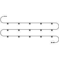 Xmas Haus E27 ES Screw Festoon Black Rubber IP65 5m 15 Lamp