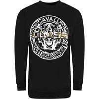 Cavalli Class Men's Large Circle Logo Black Sweatshirt | Size: Medium