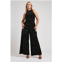 Sequin Velvet Jumpsuit
