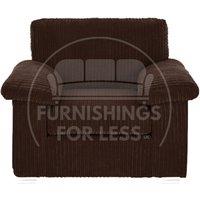Delta Large Fabric Armchair Sofa Padded Arms Jumbo Cord