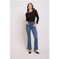 M&Co Women's Lift & Shape Kick Flare Jeans in Light Blue | Size: 10L